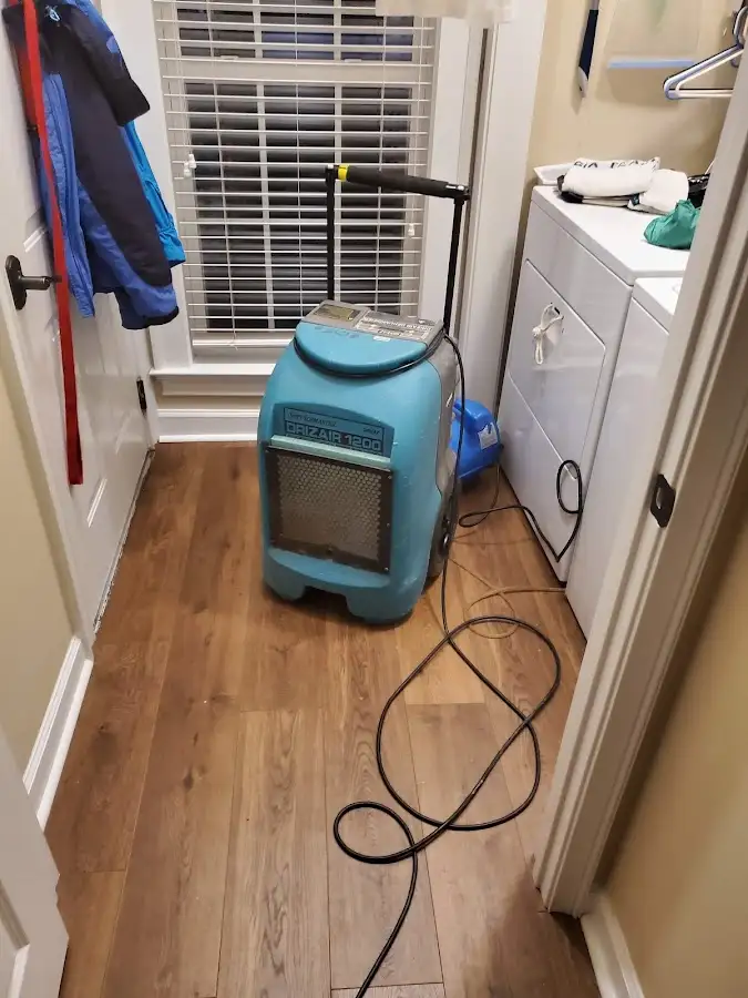Commercial dehumidifier deployed for Flood Damage Cleanup in Louisburg